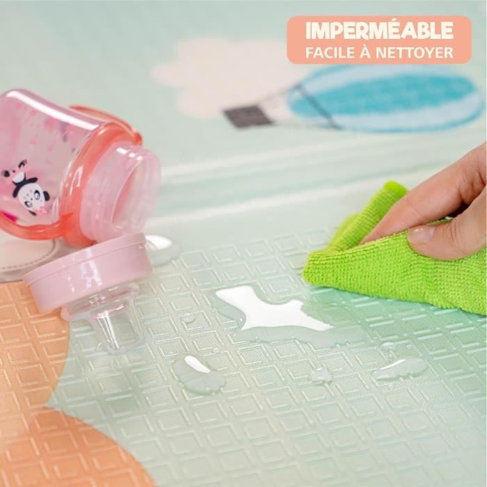 Tapis de Jeu - Sweety Fox - 150x180cm - Mousse Épaisse - Pliable - Réversible