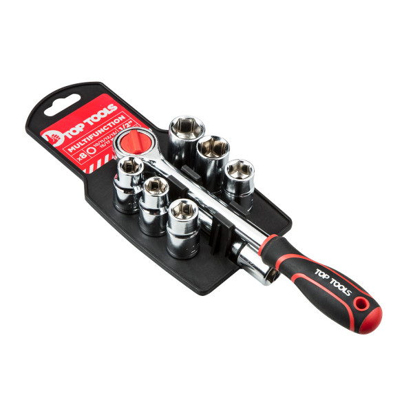 Klucze nasadowe 1/2”, 8 szt. TOP TOOLS 38D143