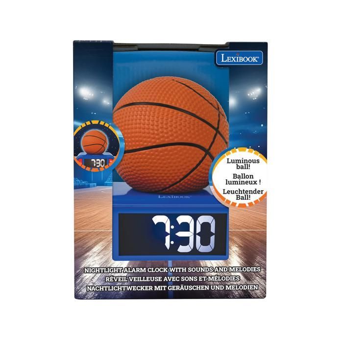 Lexibook Digital Alarm Clock 3D Basketball Night Light