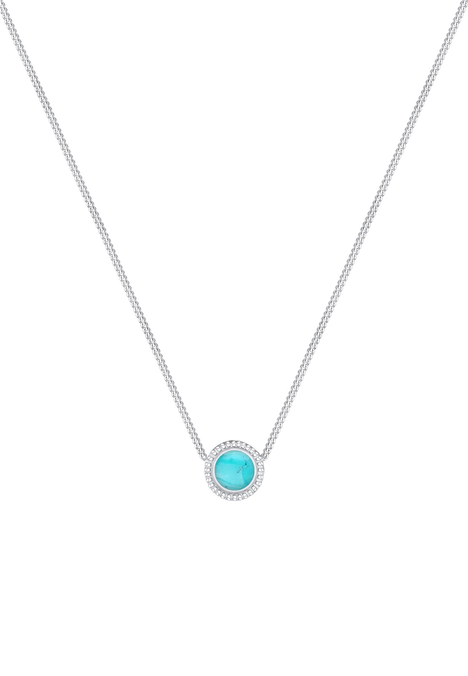 Elli Femme Pendentif Howlite Simple - (925/1000) Argent