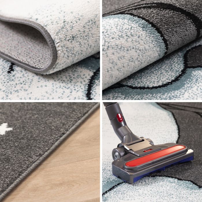 Tapis Enfant - Elefant étoile - Pépinière - Gris - 160 cm