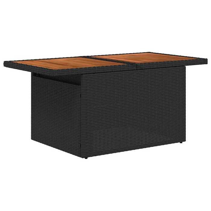 Conjunto de comedor de jardín de 9 piezas, negro y beige - Mothinessto3731