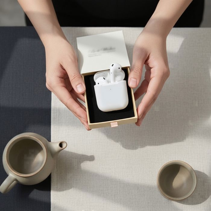 Auriculares inalámbricos Apple AirPods 2 (blancos) con estuche de carga con cable, empaque sorpresa.