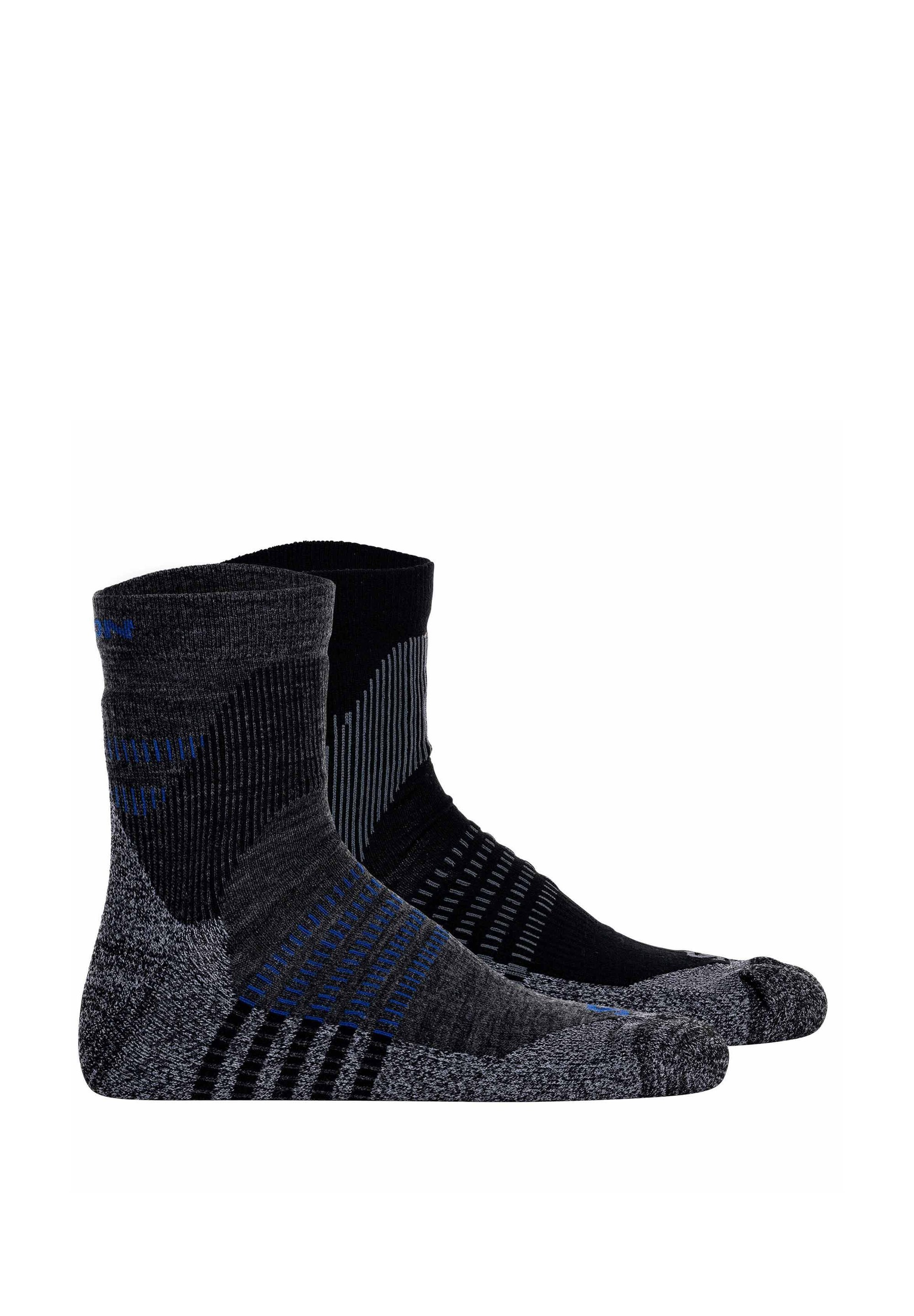 Salomon X ULTRA ACCESS QUARTER UNISEX PACK 2 - Calzini sportivi - antracite nero