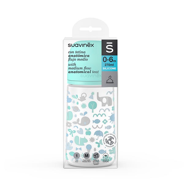 Anatomisk silikone sutteflaske | 270 ml