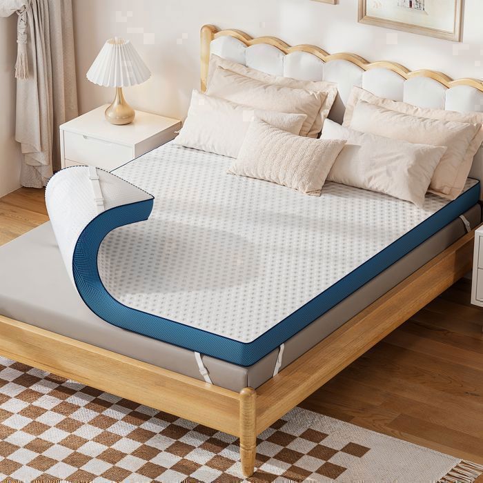 Surmatelas, CHITOOMA, 140 x 200 x 7.5 cm, Blanc, Housse Lavable, Confort antibactérien, Qualité Supérieure, Design Moderne