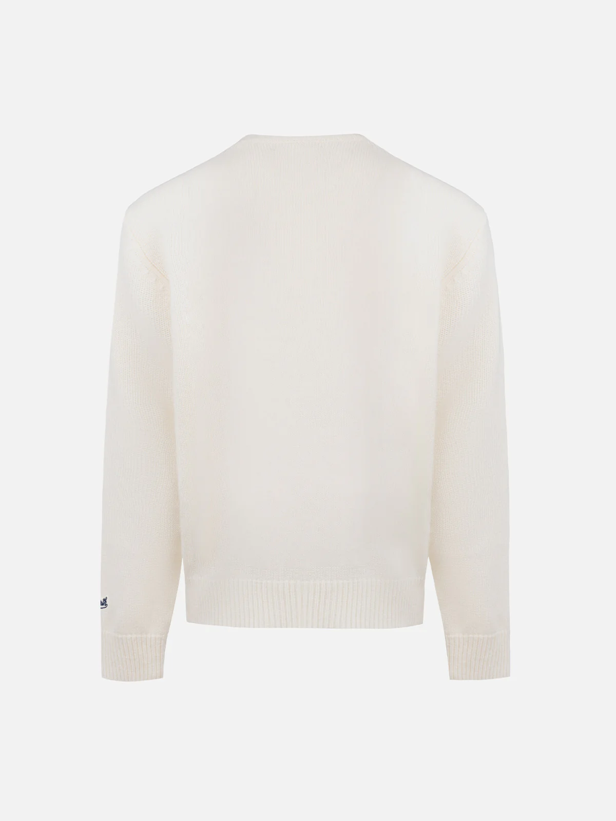 Maglione girocollo bianco da bambino Douglas con ricamo I Love Ski Bea