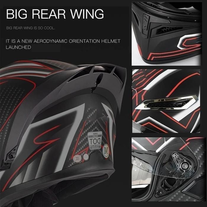 Casco modular para motocicleta con certificación DOT, Bluetooth, diseño unisex y construcción en fibra de carbono. Incluye visera antivaho.