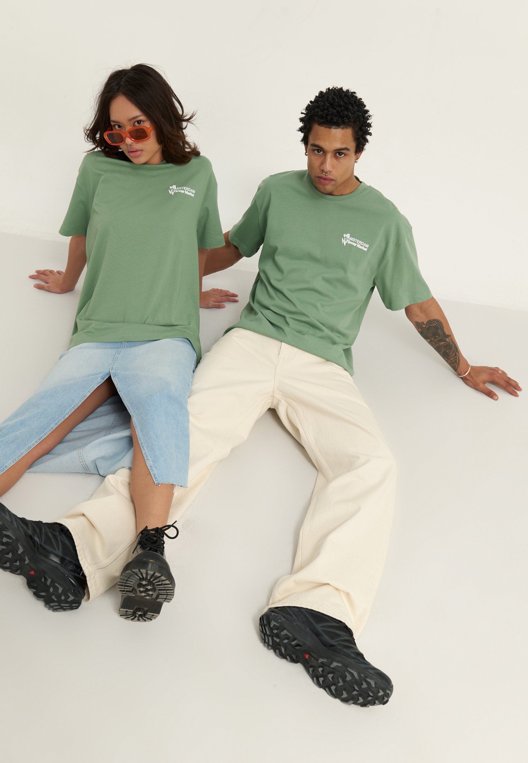 YOURTURN UNISEXE - T-shirt imprimé - vert