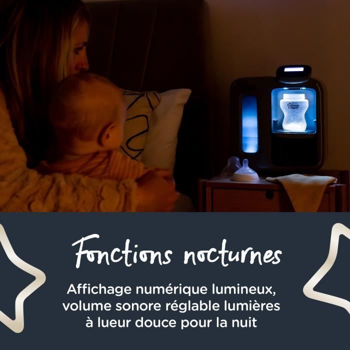 TOMMEE TIPPEE Perfect Prep Day and Night Rapid Baby Bottle Maker, Antibacterial Filter, Digital and Nighttime Display