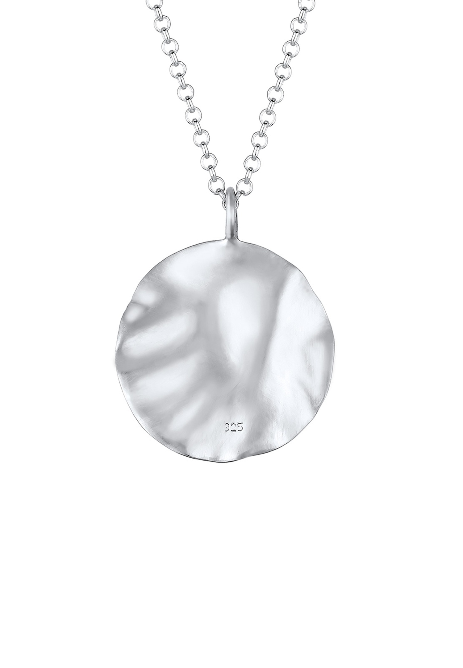 Elli Femme Pendentif Design Organique Paillette - (925/1000) Argent