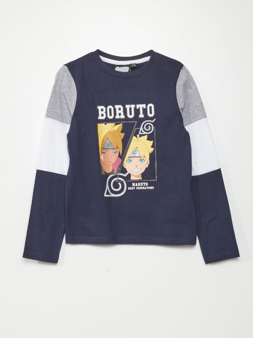 Jersey gebreid T-shirt - BLAUW