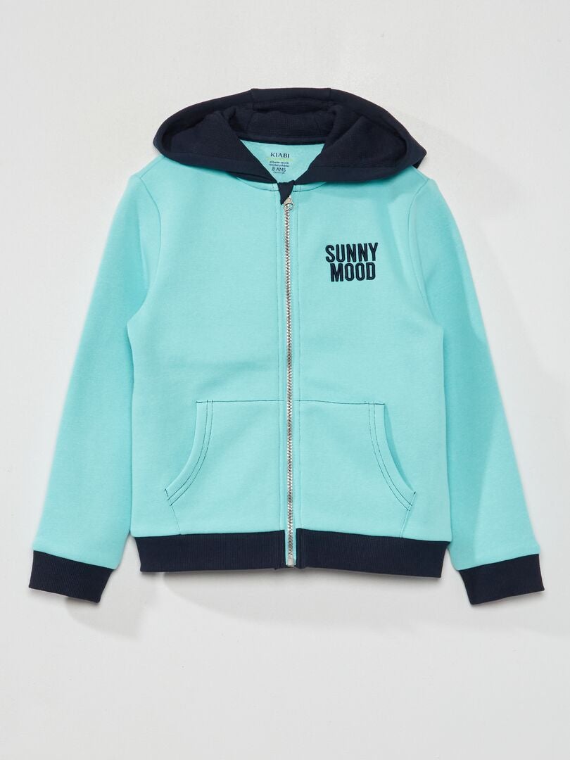 Sudadera con cremallera - AZUL