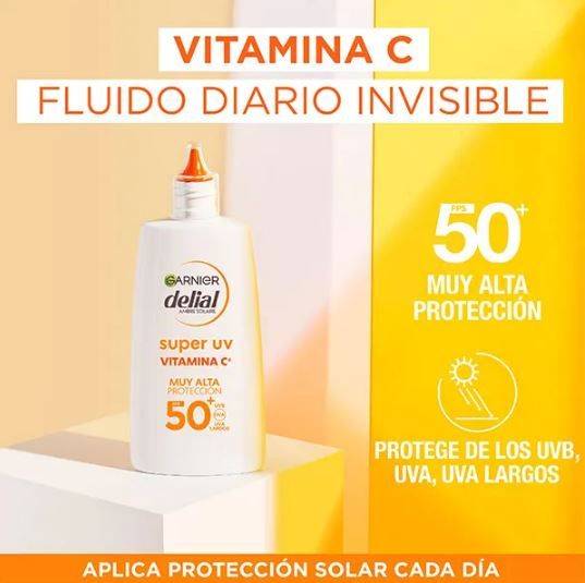 Delial Super UV C vitamīna FPS50 krēmveida sejas fluīds pret niezi Sejas aizsardzība