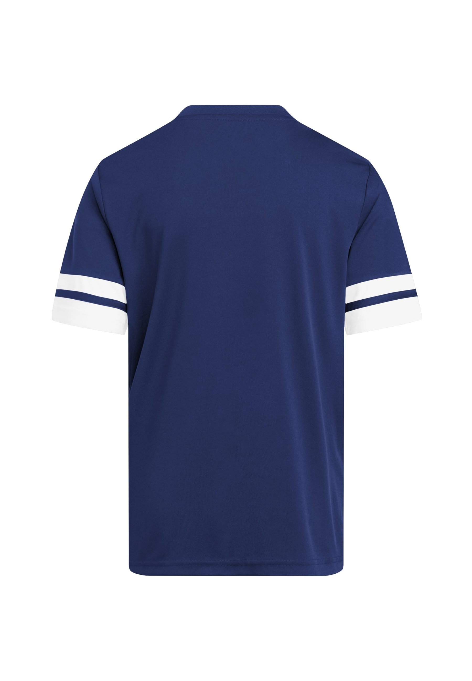 Camiseta esportiva unissex adidas Performance SQUADRA de manga curta - azul marinho e branca