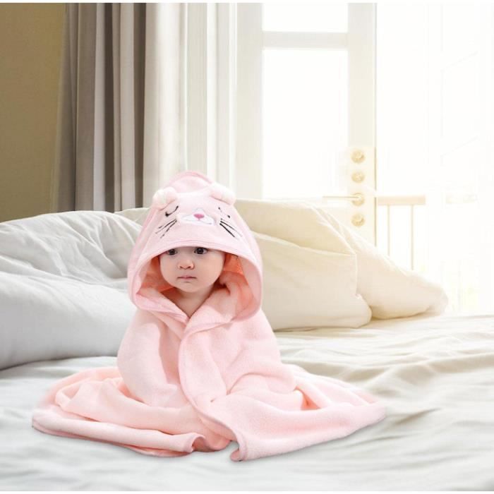 Toalla de baño con capucha para bebé, toalla suave con capucha y paño de baño para bebé, regalo para baby shower, toalla de baño para niña