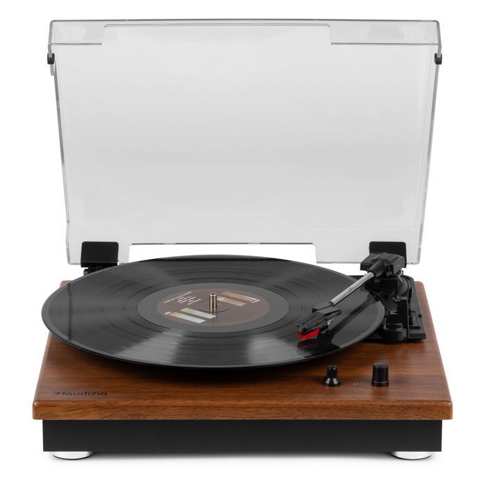 Audizio RP112AL Platine Vinyle Bluetooth IN & OUT - Couleur Chêne, haut-parleurs stéréo intégrés