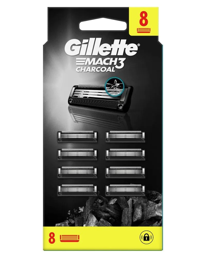 Gillette Mach3 Charcoal Wkłady 8 szt.