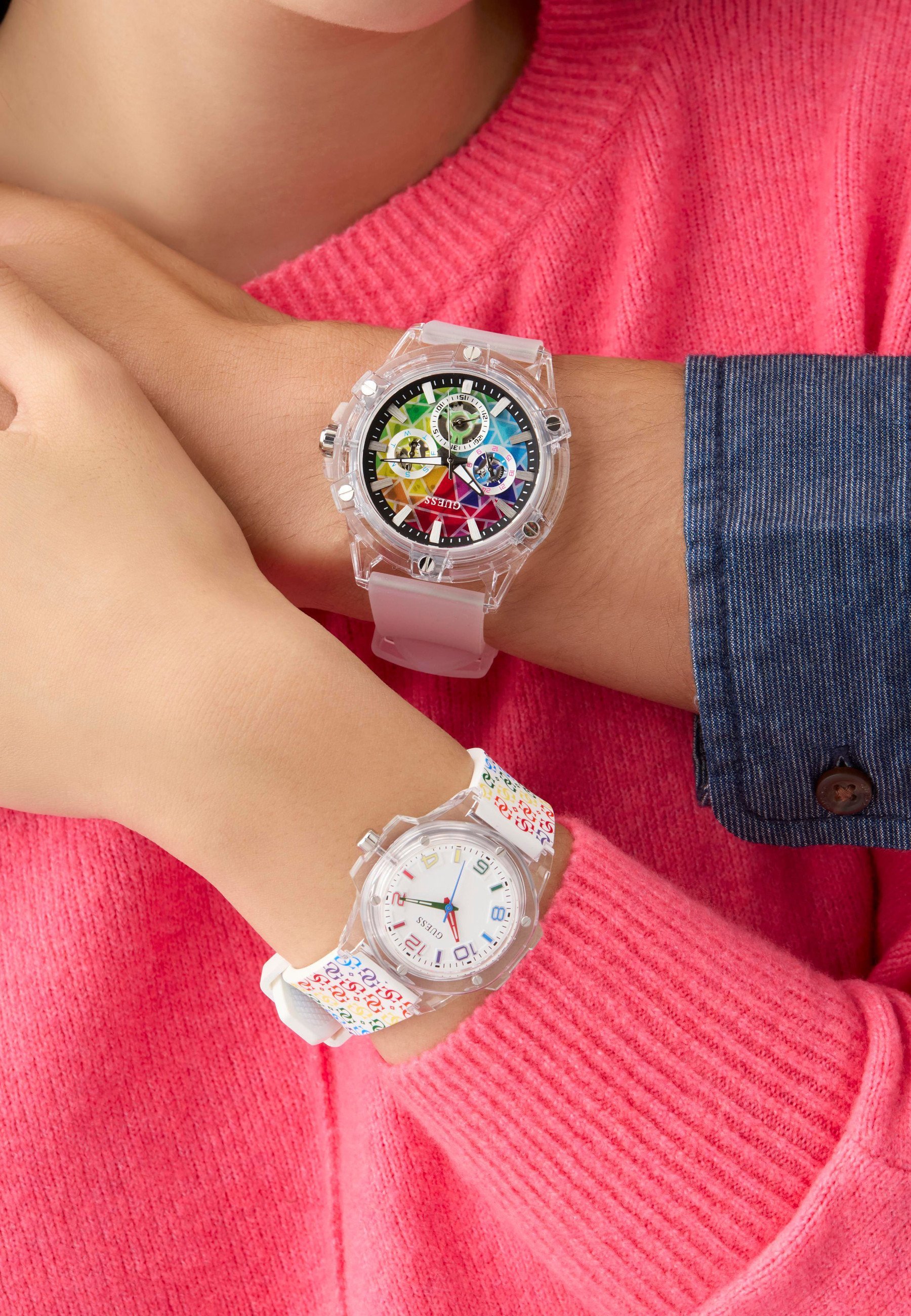 Guess KING - Orologio cronografo - trasparente