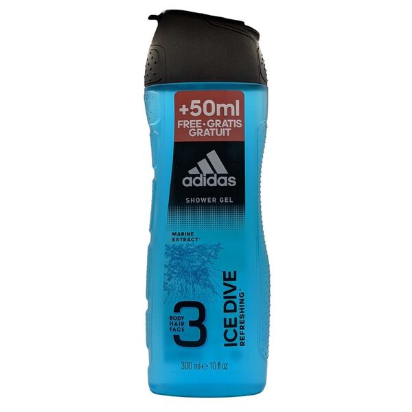 Adidas - Osviežujúci sprchový gél Ice Dive Adidas 3v1