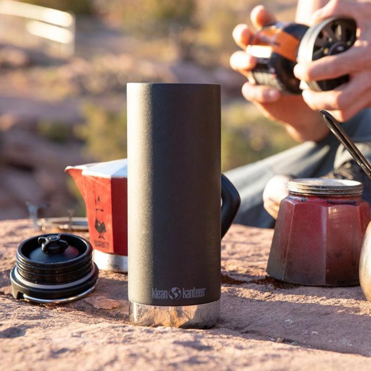  Termo boca Klean Kanteen, izolirana, široka, 16 oz, s čepom Tapon Café