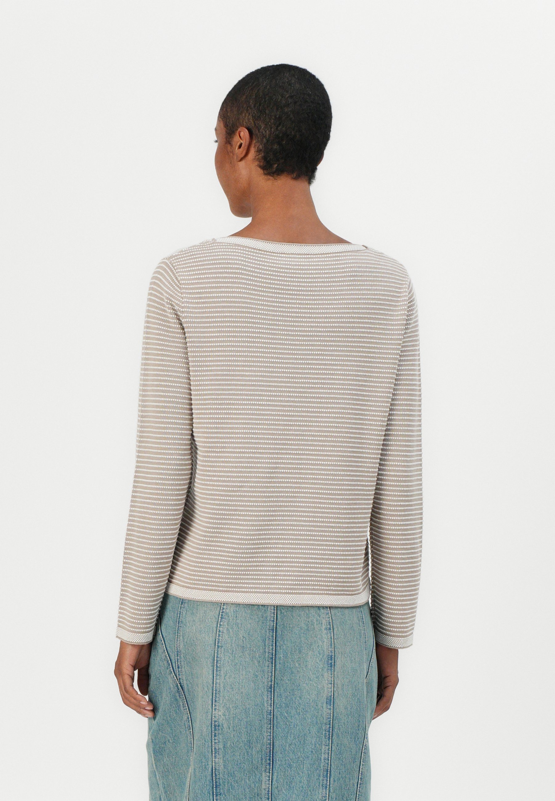 TOM TAILOR PULLOVER MET BUBBELSTRUCTUUR - Trui - zacht taupe