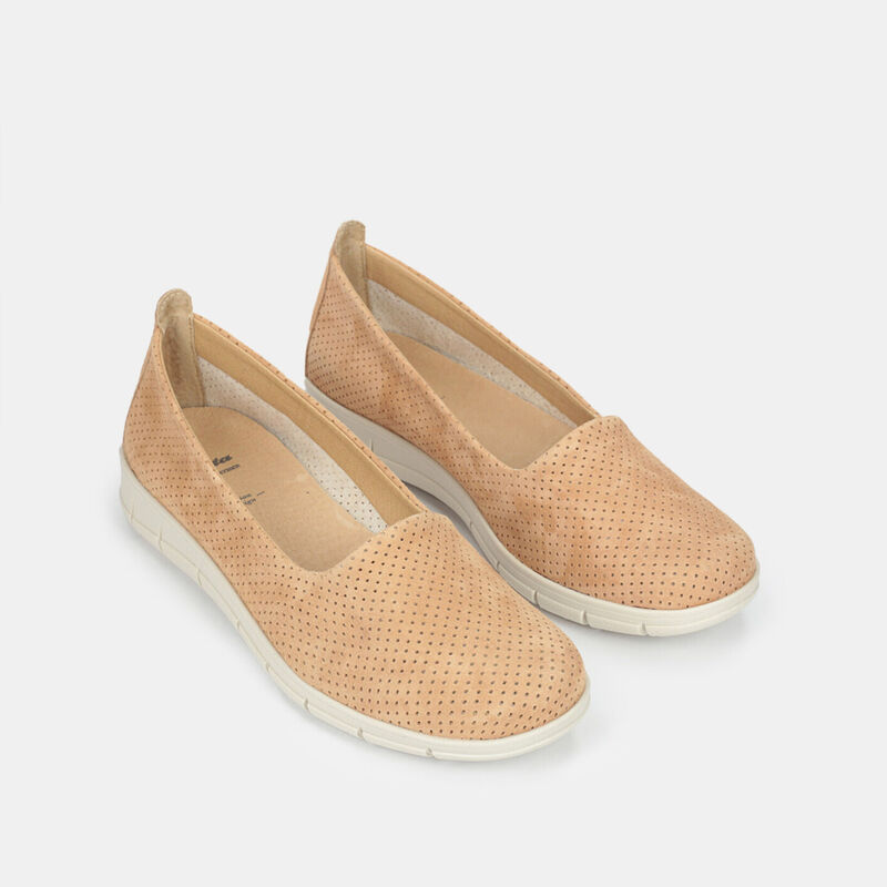 Damskie baleriny z nubuku