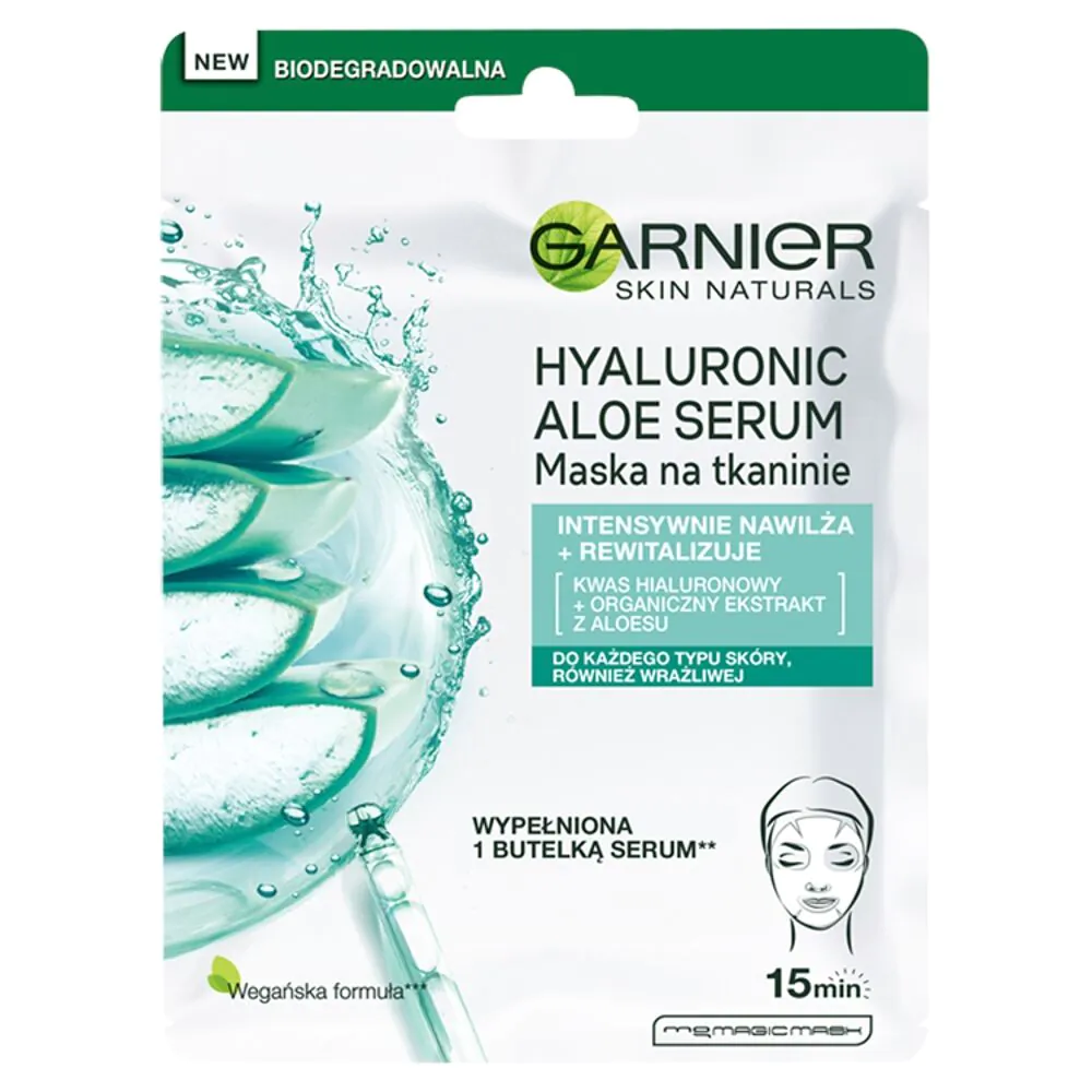 Garnier Skin Naturals Moisture Bomb Hyaluronic Aloe Maska w płachcie