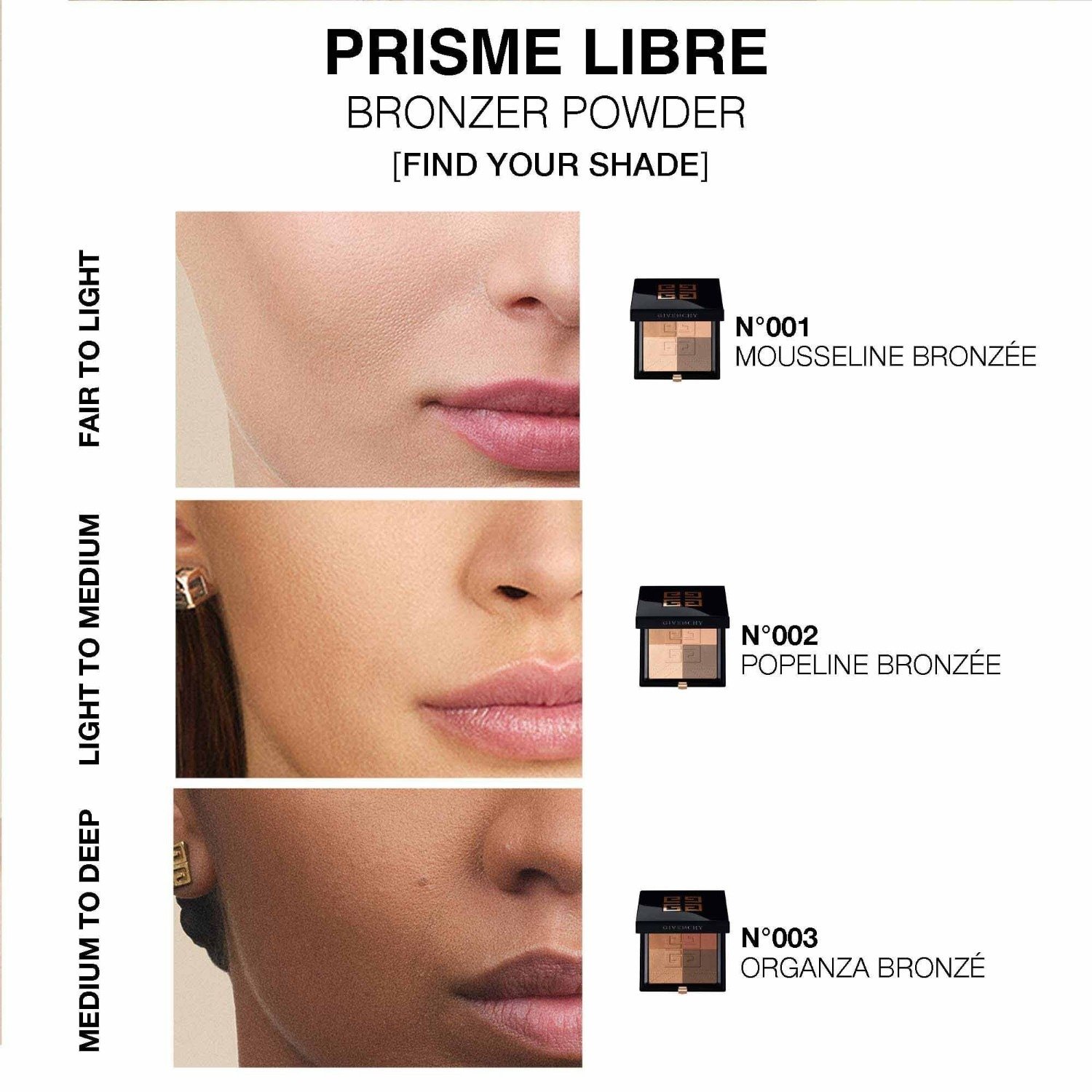 Givenchy Bronzer Prisme Libre puder za bronziranje i konturiranje u 4 boje – 7 g
