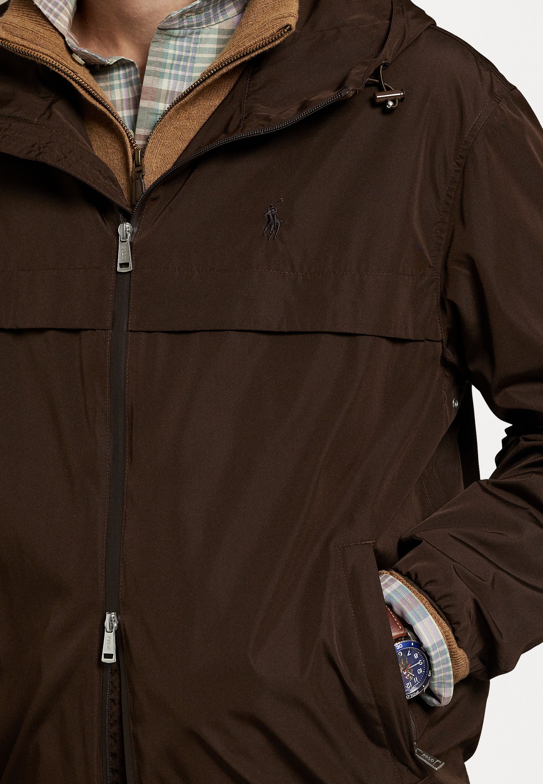 Polo Ralph Lauren VESTE À CAPUCHE LÉGÈRE - Coupe-vent - marron muscade