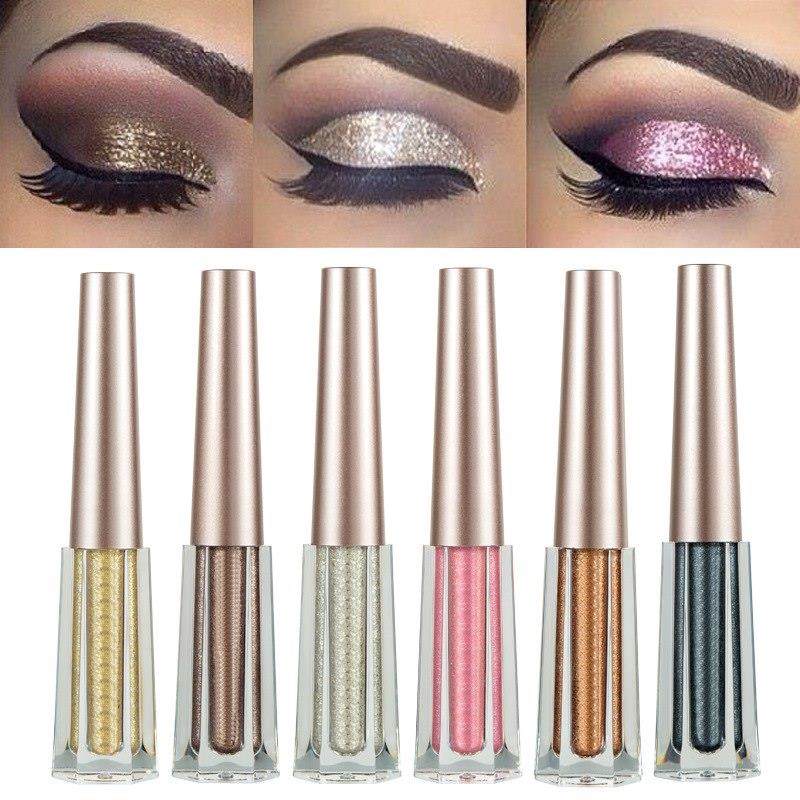 Ombre à paupières liquide Diamond, 12 couleurs, pigment de maquillage pour les yeux, fards brillants, cosmétiques, gel pailleté