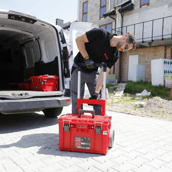 Caisse à outils mobile - Qbrick System - PRIME Cart RED ULTRA HD - 37L - IP66 - Charge 100kg