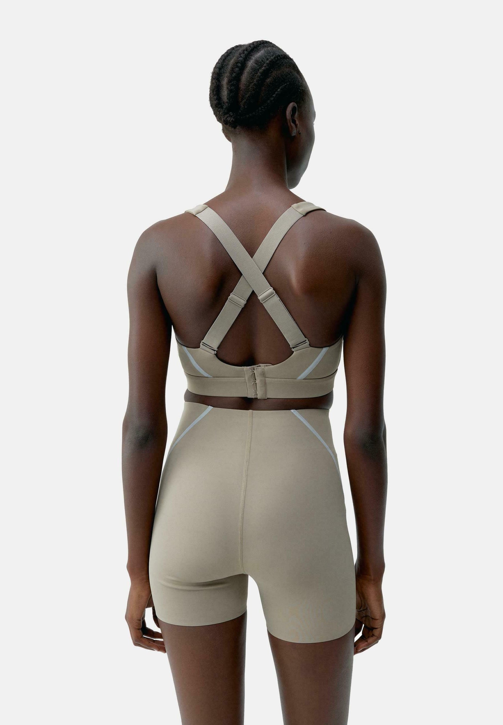 Soutien-gorge de sport Born Living Yoga à maintien moyen - beige