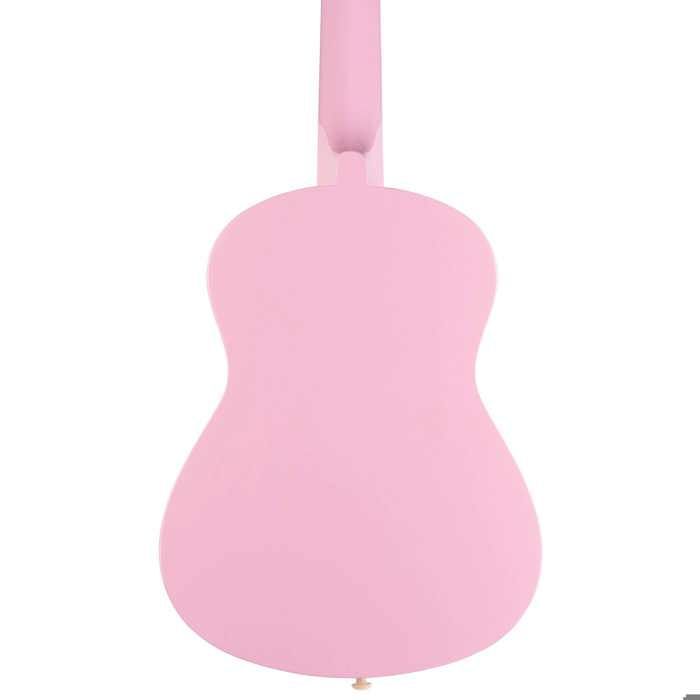 Max SoloArt Junior 1/4 størrelse klassisk gitarpakke - rosa, nylonstrenger, alder 4-6, bæreveske