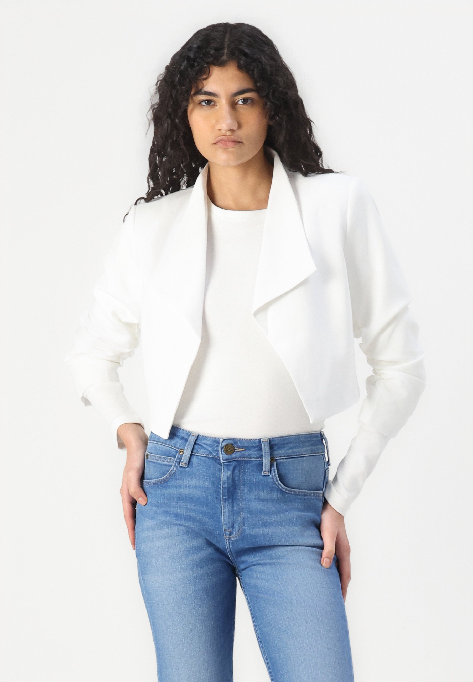 VILA VIHER CROPPED - Blazer - Cloud Dancer