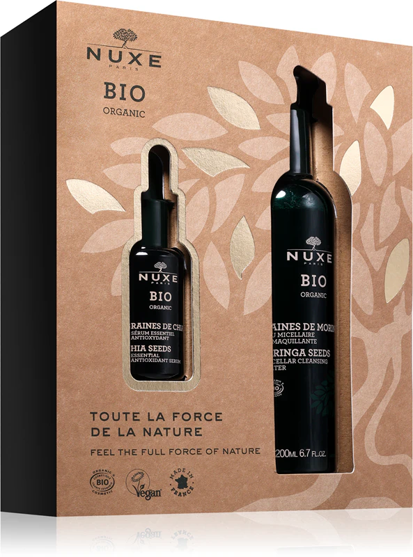 Conjunto facial Nuxe Bio Organic, kit de presente para o rosto.