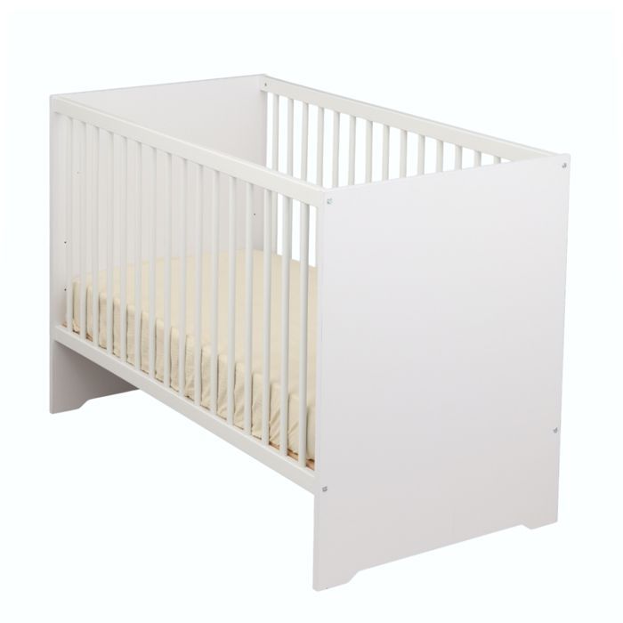 Chambre complète bébé avec lit 120x60cm, commode à langer et armoire 2 portes - BASIC