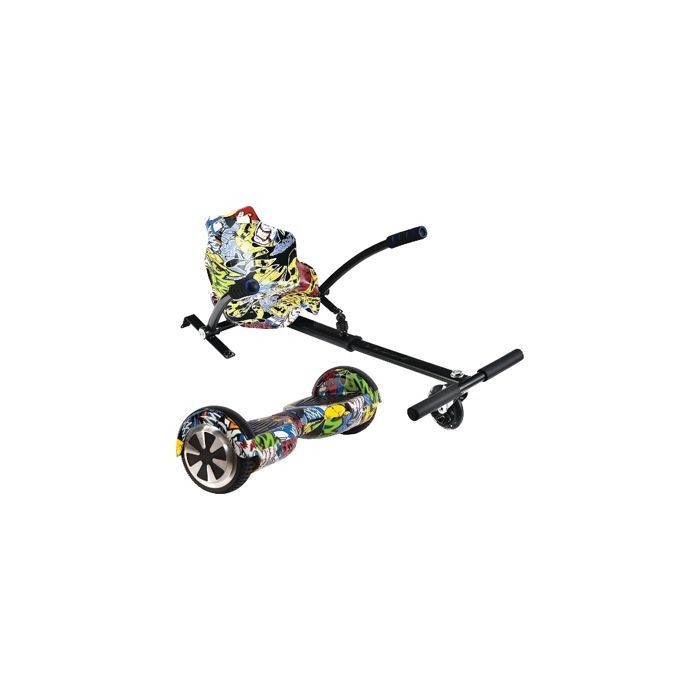 URBANGLIDE Pack Hoverboard Flash + Kart pilot multicolor 6.5