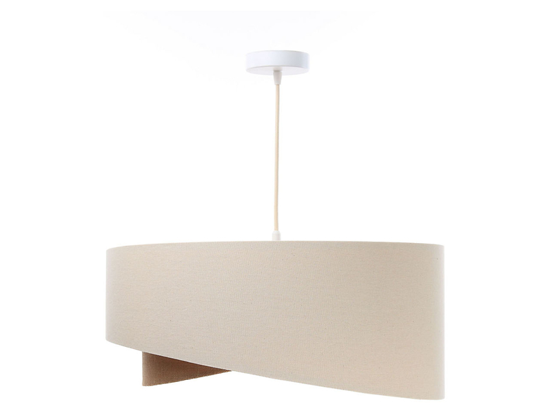 Lampa wisząca Boho 50 cm  tkaninowa beżowa