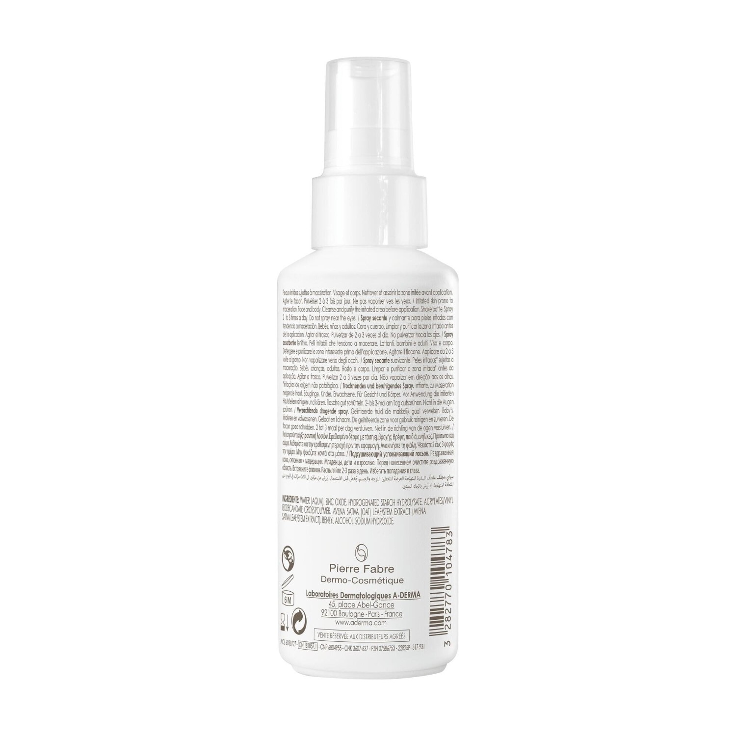 A-DERMA Spray asséchant apaisant