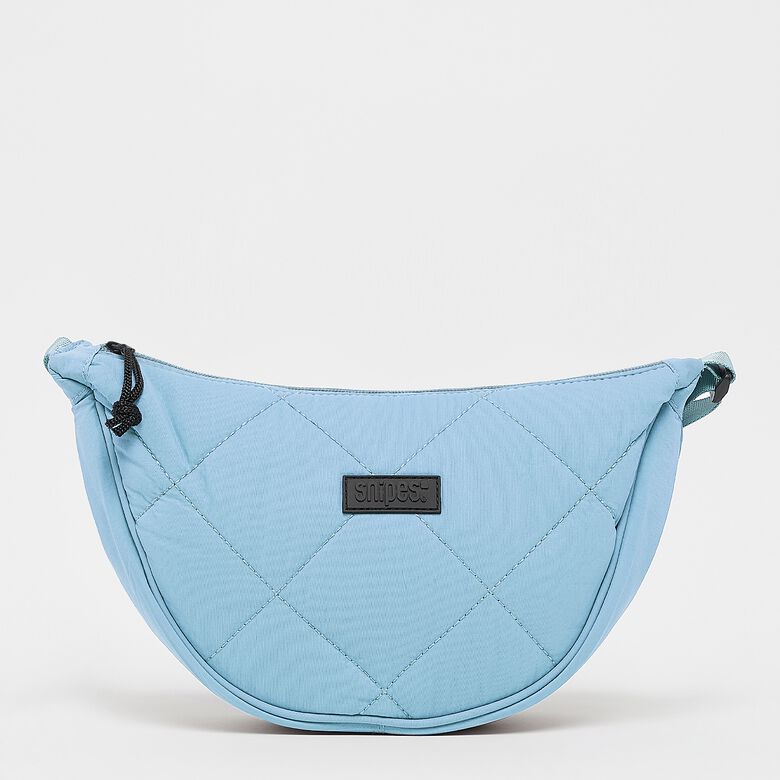 Bolso de hombro acolchado con diseño básico de diamantes y logotipo de la insignia