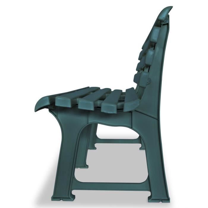 Banco de jardín - VIDAXL - 145,5 cm - Plástico - Verde - 2 personas - Muebles de jardín