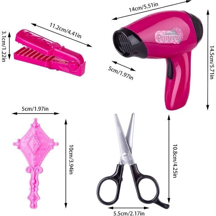 Tête à Coiffer, Kit de Poupée à Coiffer de Maquillage Enfants avec Accessoires Jouets dImitation Jeu Cadeau pour Fille Enfants 3 Ans