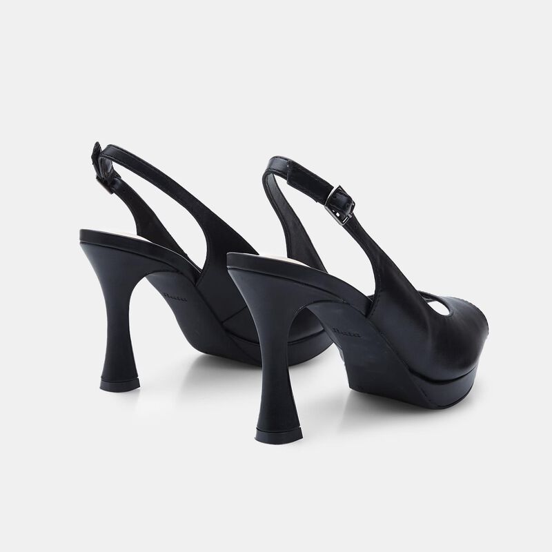 BATA damskie półbuty typu slingback z odkrytym palcem i obcasem 9 cm