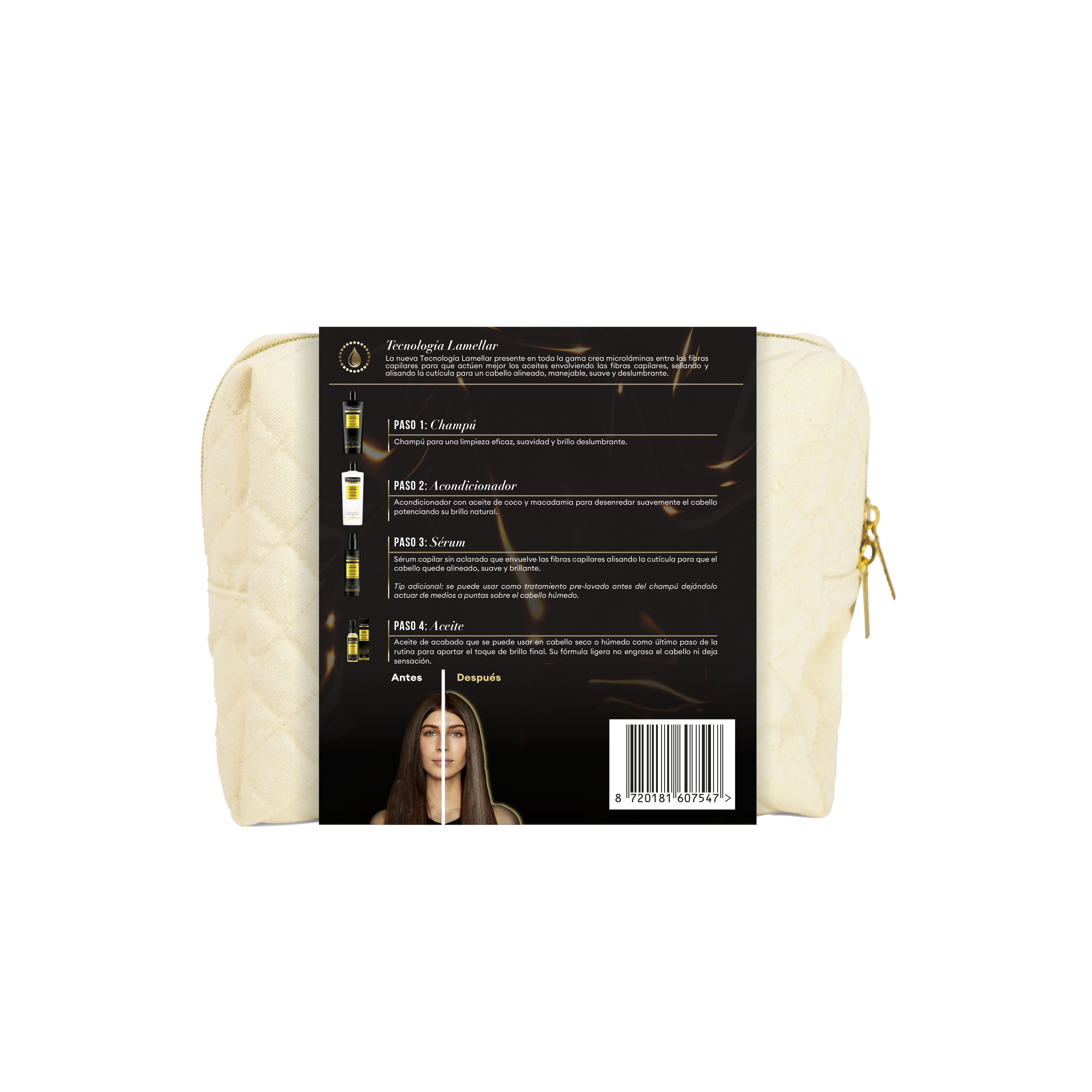 Toaletný balíček Lamellar Shine pre matné vlasy Salónne šampóny