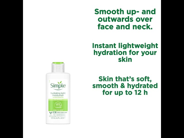 Crema hidratante facial ligera Simple Kind to Skin 125 ml