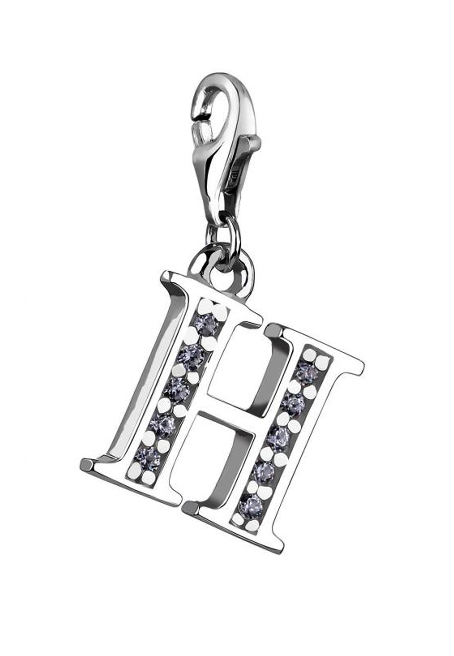 Nenalina Charm lettre Pendentif individuel et personnalisé en argent 925 Sterling pour tous les porteurs de Charm actuels