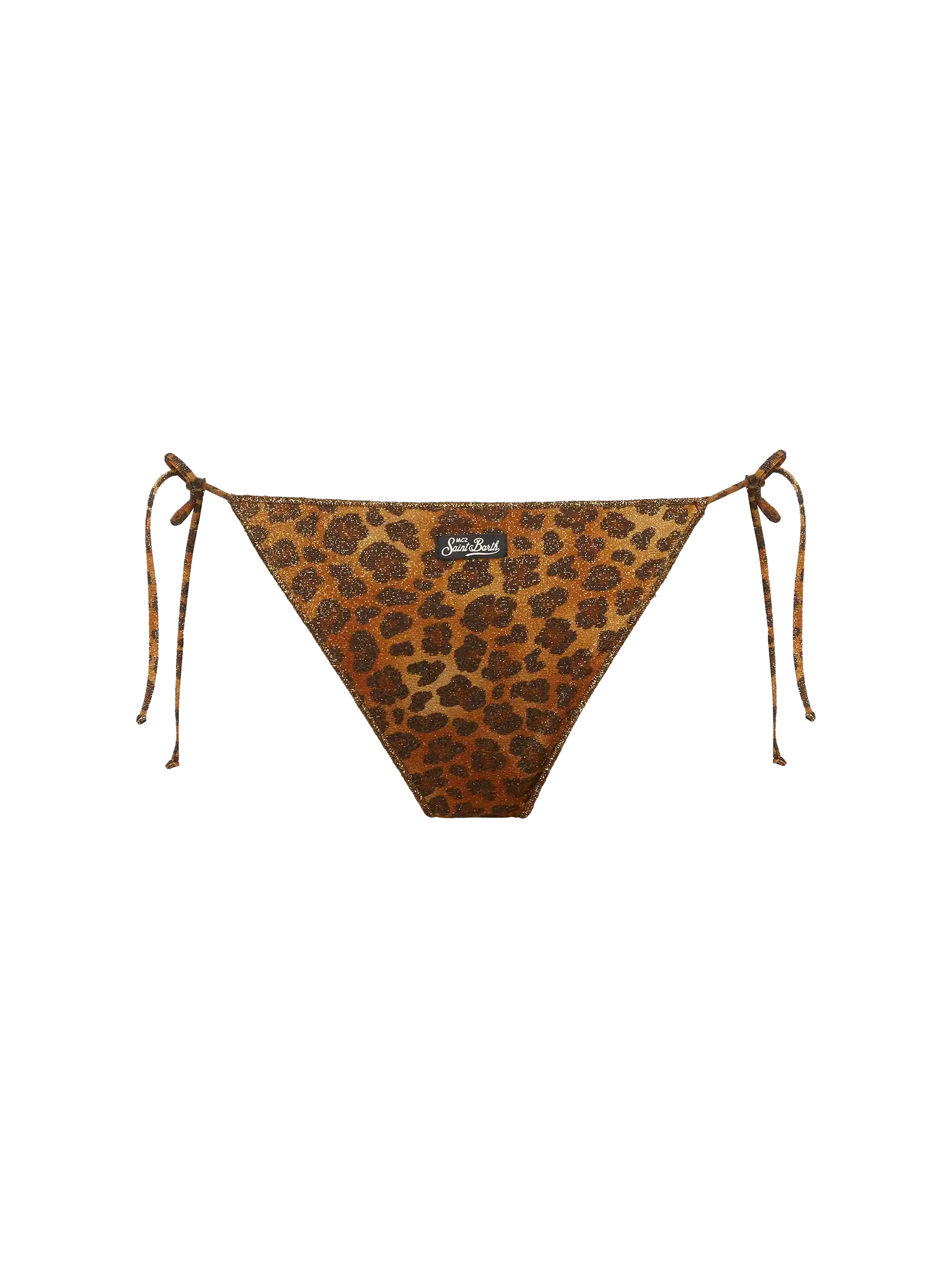 Braguita de baño clásica Marielle de lúrex con estampado animal.