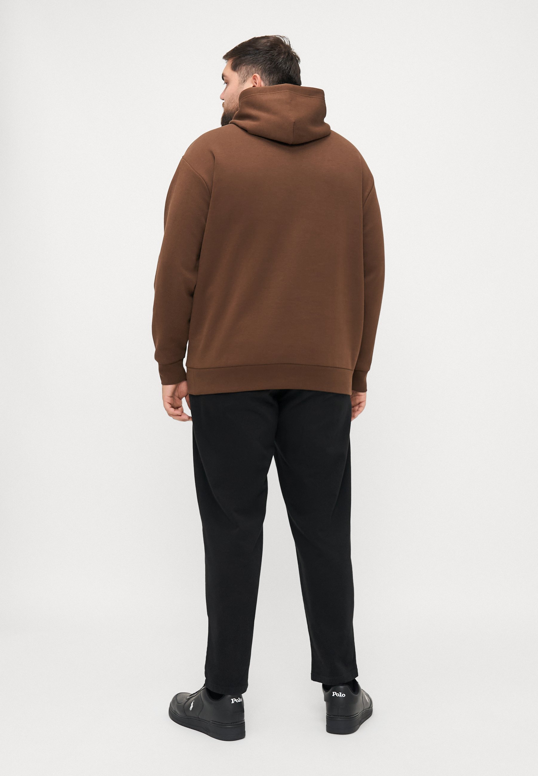 Polo Ralph Lauren Big & Tall LOGO DOUBLE HOODIE - Sweatshirt - branch brown