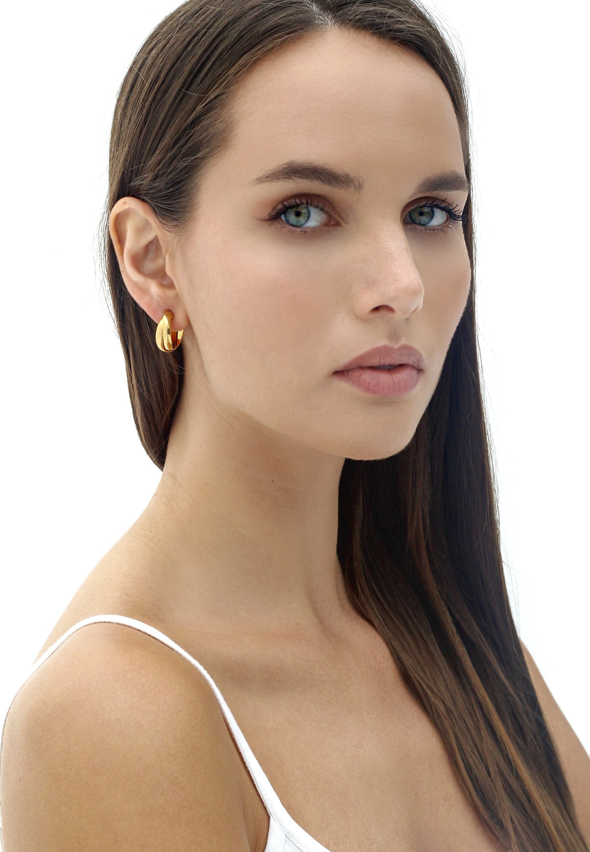 SENSORA JEWELRY LAYERED HOOPS - Oorbellen - goudkleurig